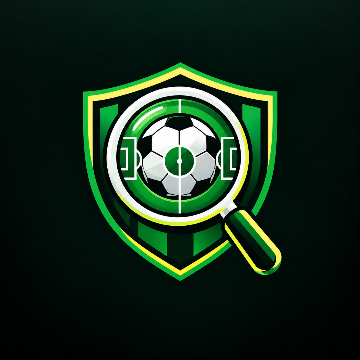 Símbolo do Futelupa: um escudo com bola de futebol e lupa